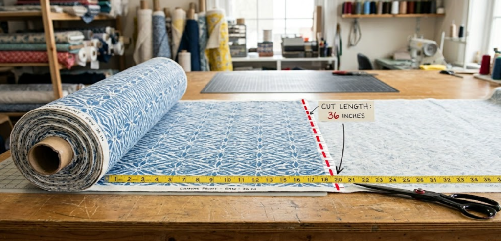 What a Linear Yard Means
A linear yard means 36 inches of length, or 3 feet, measured along the length of a fabric roll or bolt. In fabric buying, a linear yard gives you a fixed cut length, but it does not give you a fixed area because the fabric width can change. This article covers the meaning of linear yard in fabric, canvas, vinyl, and other roll goods. It also explains how linear yard differs from square yard, what lineal yard means, and how to use yardage with width when you buy material.
Quick facts about a linear yard
A linear yard = 36 inches = 3 feet = 0.9144 meter
A linear yard measures length
A square yard measures area
Fabric width changes the size of one linear yard
One linear yard equals one square yard only when the fabric is 36 inches wide
A Linear Yard Means 36 Inches of Length
A linear yard is a one-dimensional measurement. It tells you the cut length of the material and nothing more. When a fabric seller cuts one linear yard, the seller measures 36 inches along the roll and cuts across the full width of the fabric.
The word linear matters because it limits the meaning to length. A linear yard does not describe width, thickness, weight, finish, or coating. It answers one question only: how long is the cut?
That fixed length matters in fabric, canvas, vinyl, mesh, drapery, and technical textiles because many materials are sold from rolls rather than by finished piece. A buyer who orders one linear yard of 54-inch fabric gets a different amount of usable area than a buyer who orders one linear yard of 118-inch fabric, even though both orders are one yard long.
What a Linear Yard Means in Fabric
A linear yard of fabric is always 36 inches long, but the width depends on the bolt. That makes one linear yard a rectangle, not a square. The length stays fixed. The width changes with the material.
That difference is why fabric buyers should read width and yardage together. A one-yard order on a narrow bolt gives less usable coverage than a one-yard order on a wide bolt. The yard tells you the length. The width tells you how much material you actually receive.
Table: What one linear yard means at common fabric widths
Fabric width
Size of 1 linear yard
Area in square feet
Area in square yards
36 inches
36 x 36 inches
9.0
1.00
45 inches
36 x 45 inches
11.25
1.25
54 inches
36 x 54 inches
13.5
1.50
60 inches
36 x 60 inches
15.0
1.67
61 inches
36 x 61 inches
15.25
1.69
118 inches
36 x 118 inches
29.5
3.28

The table shows the key rule: the same one-yard length creates very different coverage when the width changes.
What a Linear Yard Means on 54-Inch Fabric
One linear yard on 54-inch fabric measures 36 by 54 inches. That equals 1,944 square inches, 13.5 square feet, or 1.5 square yards. This width is common in stage, drapery, décor, and some upholstery-related materials.
A good width-specific reference from our catalog is Commando Cloth 54" Wide. That product title states the width plainly, which is exactly how a buyer should read one-yard coverage.
What a Linear Yard Means on 60-Inch and 61-Inch Fabric
One linear yard on 60-inch fabric measures 36 by 60 inches. That equals 2,160 square inches, 15 square feet, or about 1.67 square yards. One linear yard on 61-inch fabric measures 36 by 61 inches. That equals 2,196 square inches, 15.25 square feet, or about 1.69 square yards.
This width range appears often in technical fabrics and coated materials. Our 18 oz Vinyl Polyester 61" - Black product page is a clean example of why width belongs next to yardage when you estimate finished size.
What a Linear Yard Means on 118-Inch Fabric
One linear yard on 118-inch fabric measures 36 by 118 inches. That equals 4,248 square inches, 29.5 square feet, or about 3.28 square yards. Wide goods make the difference between length and area easy to see because the yard stays fixed while the coverage expands.
Our White Sheer Fabric White 118" listing is a strong example of how wide-width material changes what one yard means in actual usable fabric.
How a Linear Yard Differs From a Square Yard
A linear yard measures length. A square yard measures area. That is the main difference.
A square yard always measures 36 by 36 inches. That gives a fixed area of 1,296 square inches or 9 square feet. A linear yard does not lock the width at 36 inches. It only fixes the length at 36 inches.
That means these statements are true:
1 linear yard of 36-inch-wide fabric = 1 square yard
1 linear yard of 54-inch-wide fabric = 1.5 square yards
1 linear yard of 60-inch-wide fabric = 1.67 square yards
1 linear yard of 118-inch-wide fabric = 3.28 square yards
A buyer who confuses linear yard with square yard often misreads yield, pattern fit, or finished coverage. A one-yard order is not a square unless the width is also one yard.
What a Linear Yard Does Not Tell You
A linear yard tells you the ordered length. A linear yard does not tell you the full buying specification.
A linear yard does not tell you:
the width of the fabric
the total usable area unless width is known
the fabric weight in ounces
the denier of a synthetic fabric
the weave type
the coating or finish
the direction of a print, nap, or pattern
the seam allowance or layout waste for your project
This is where many fabric questions actually start. A buyer asks, “What does one yard mean?” The real job is usually, “How much material will I get, and will it fit my project?” Yardage answers the first part. Width and construction answer the second part.
Two short formulas make this clearer:
Square feet from 1 linear yard = fabric width in inches ÷ 4
Square yards from 1 linear yard = fabric width in inches ÷ 36
Those formulas work because one linear yard is always 36 inches long.
How Much Fabric One Linear Yard Gives You
One linear yard gives you one fixed length and one variable area. The fixed length is 36 inches. The variable area comes from the fabric width.
That is why two one-yard orders can behave very differently on a cutting table. One yard of narrow fabric may not cover a panel, bag body, or drape width that one yard of wider fabric can cover. The yardage matches. The yield does not.
We handle this in specification-first buying by reading the fabric in this order:
Read the material type.
Read the width.
Read the ordered yardage.
Read the weight, denier, weave, finish, or coating.
Match the full spec to the project layout.
If you need project planning after the yard definition, our How Much Fabric Do I Need article and Canvas by the Yard article extend the measurement into real buying decisions.
What Lineal Yard and Running Yard Mean
Lineal yard usually points to the same practical idea as linear yard in fabric selling. The more precise measurement term is linear yard, because the unit describes length in one dimension.
You may also see running yard on fabric pages or in trade language. In most fabric-selling use, running yard means a cut length pulled from the roll. For the buyer, the practical meaning is the same: a one-yard cut is 36 inches long across the full width of the bolt.
This section matters because a search for what a lineal yard means or what a running yard means should still land on the same dominant concept. The naming may shift. The unit does not.
What a Linear Yard Means for Canvas, Vinyl, and Technical Fabrics
A linear yard means the same 36-inch length across all roll goods, but the buying meaning changes once the material class changes. Canvas, coated vinyl, mesh, ripstop nylon, and denier fabrics do not behave the same way after they are cut.
In our work with specification-driven textiles, we treat yardage as the base unit and material construction as the decision layer. A one-yard order becomes useful only after width, weight or denier, weave, finish, and end use are known.
Here is how that plays out by fabric class:
Canvas and duck cloth: width, ounce weight, and weave shape pattern yield and seam planning
Vinyl and coated fabrics: width, coating, and stiffness affect finished size and handling
Technical denier fabrics: width, denier, weave, and coating shape performance and cut efficiency
Wide drapery and sheer fabrics: width often changes coverage more than the yardage itself
If your next question is material-specific, these internal references help:
Numbered Duck System for cotton duck and canvas naming
Denier Fabric: What It Is and Why It Matters for technical synthetics
How to Buy Fabric by the Linear Yard
Buying fabric by the linear yard starts with the length, but it should never stop there. A correct order pairs yardage with width and fabric specifications.
Use this workflow when you buy:
Define the project size in finished dimensions.
Add seam allowance, hems, folds, or waste.
Check the fabric width.
Convert the needed cut length into yards.
Review the fabric type, weight, finish, and end use.
Order a swatch when color, hand, print, or coating matters.
For swatch-based buying, our Printed Fabric Swatches/Samples page gives a direct next step. For buying workflow, How to Buy Fabric Online Without Seeing It First and Fabric Swatches: A Designer’s Best Friend support the same decision path.
What a Linear Yard Means for Fabric Buyers
A linear yard means 36 inches of cut length, not a fixed square of fabric. In fabric, canvas, vinyl, and other roll goods, the width of the material decides how much area that one-yard cut gives you.
If your goal is fast clarity, use these three rules:
A linear yard always measures length
A square yard always measures area
Width changes the size of one linear yard in actual material
Those rules cover the main query, the common paraphrases, and the usual buying confusion around by-the-yard fabric.
What a Linear Yard Means at a Glance
A linear yard means one yard of length, or 36 inches, measured along the roll. It does not mean one square yard unless the fabric is 36 inches wide. In fabric buying, the yard tells you the length. The width tells you the coverage. The material specification tells you whether that one-yard cut fits the project.
What to Do Next When You Buy Fabric by the Yard
Use the width and yardage together before you place the order. Then check the material class, weight or denier, weave, and finish. If the project depends on color, print, coating, or hand, order a swatch before you commit to cut yardage or a full roll.

